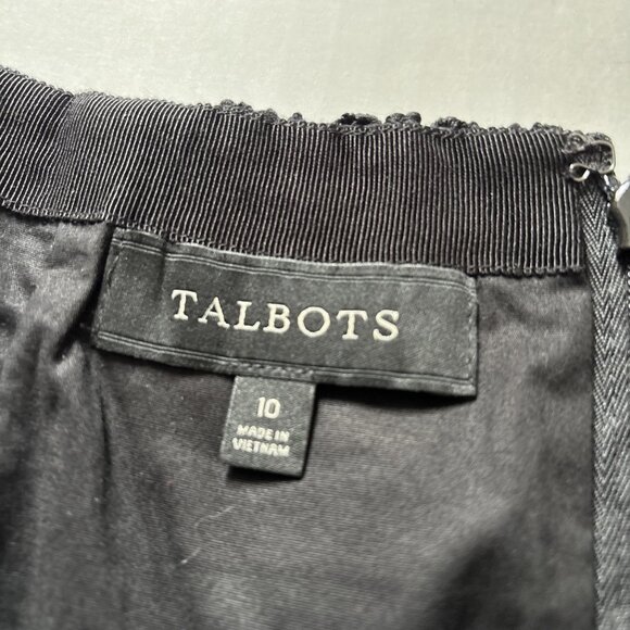 Talbots Black Crochet Skirt Size 10 - Picture 3 of 7